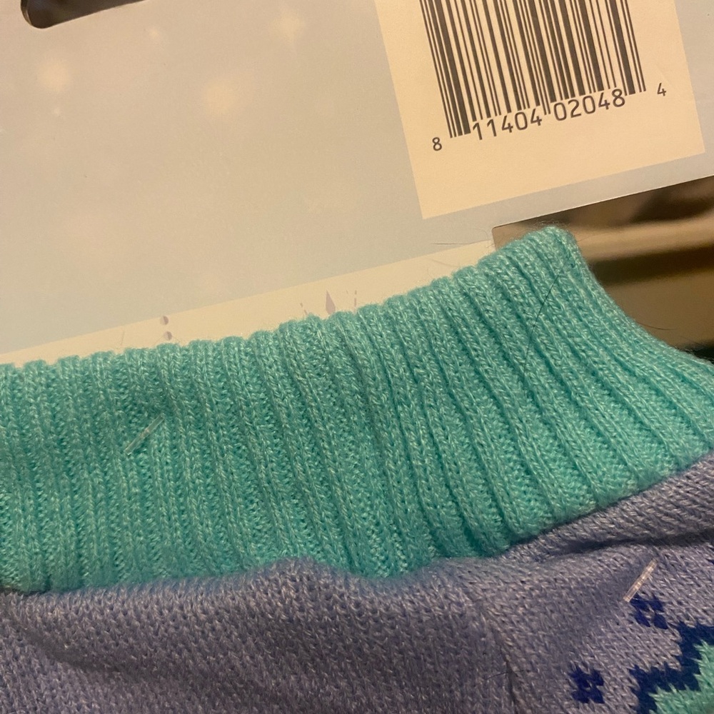 FROZEN Disney’s frozen NWT dog sweater periwinkle & aqua SZ Med - Picture 9 of 13